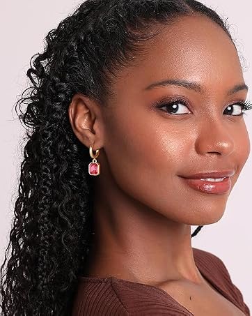 Hot Pink Hoop earrings