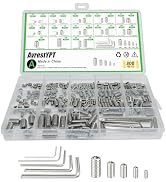 AvrestYPT 300 Pcs Set Screws Assortment Kit (M3, M4, M5, M6, M8) with Allen Keys–Durable Metric C...