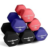 Fitness Republic Neoprene Workout Dumbbells - Non Slip, Anti Roll Exercise & Fitness Dumbbells Co...