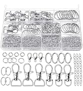 Teenitor 524PCS Keychain Making Kit, Key Chain Clips, Key Chain Rings, Lanyard Hooks Lobster Claw...