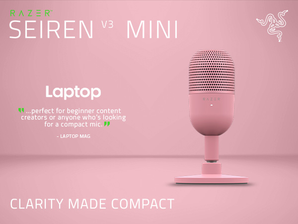 Razer Seiren V3 for PC computer iphone podcast blue yeti rode hyperx steel series lavalier lapel JBL