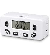 Fosmon Digital Timer for Electrical Outlets, Indoor 24 Hour Light Timer Programmable, Mini Plug i...