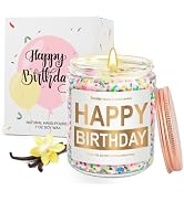 Bersiler Happy Birthday Candle Gifts for Women, Vanilla Cream Birthday Candle, Unique Birthday Gi...