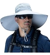 6" Wide Brim Sun Protection Hat Outdoor Unisex Bucket Hats for Hiking Beach Fishing Safari Garden...
