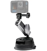 Suction Cup Camera Mount with 360° Ball Head Magic Arm,Sporting Cameras Holder Accessories Compat...