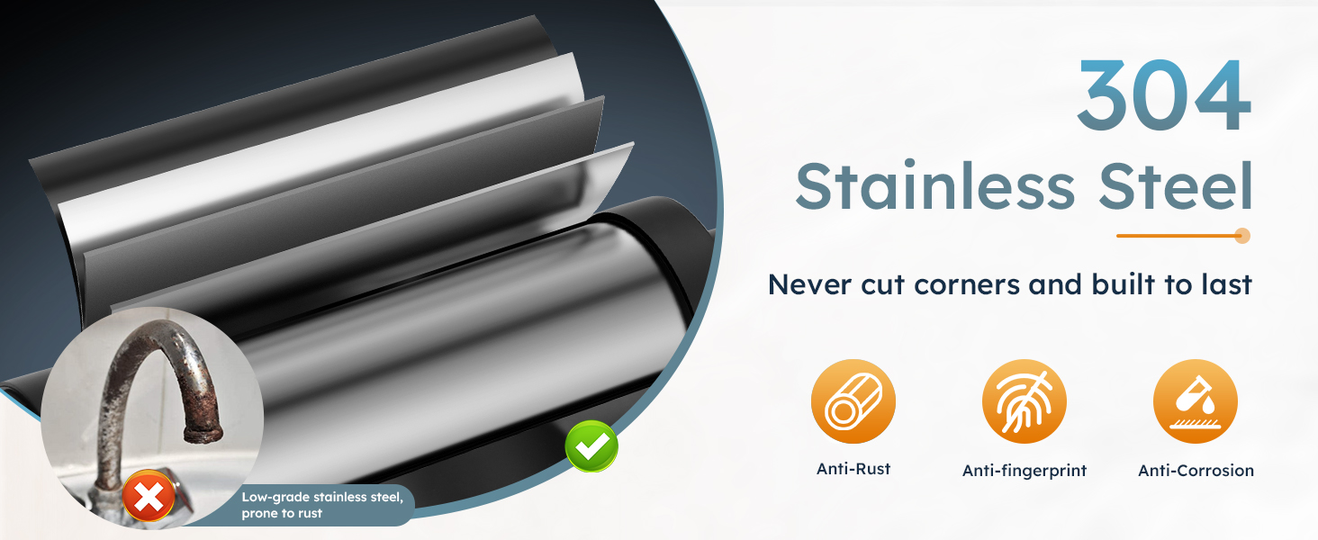 stainless steel kitchen faucet
