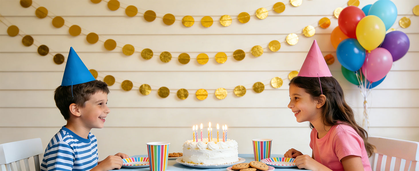 Star garland happy birthday banner congratulations banner streamers party decorations