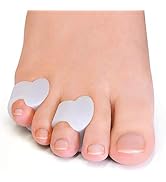 Welnove Gel Toe Separator, Pinky Toe Spacers, Little Toe Cushions for Preventing Rubbing & Reliev...