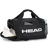 HEAD 45L Waterproof Tennis Duffel Bag for Men, Large Capacity Sports Gym Bags with Shoes Compartm...