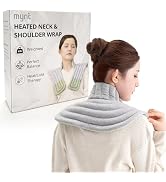 Mynt Compartmentalized Heated Neck and Shoulder Wrap, Microwavable Neck and Shoulder Heating Pad,...