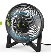 DR.PREPARE Desk Fan, 8 Inch Powerful Table Fan, Small Quiet Bedside Fan with 2 Speeds, Portable P...