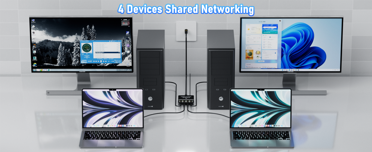 ethernet splitter 1 to 4