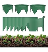 Plant Grow Ring DIY Kit, 40 Pcs Segments to Build 7/10/12.5 Inch Edging, Rock & Pest Separator fo...