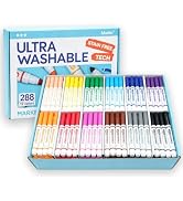 Madisi Ultra Washable Markers Bulk for Kids, 288 Pack, 12 Colors | Broad Line Markers with Conica...