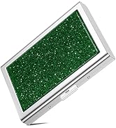 Piasoenc Glitter Metal Credit Card Holder, Small Credit Card Wallet RFID Blocking Slim Metal Hard...