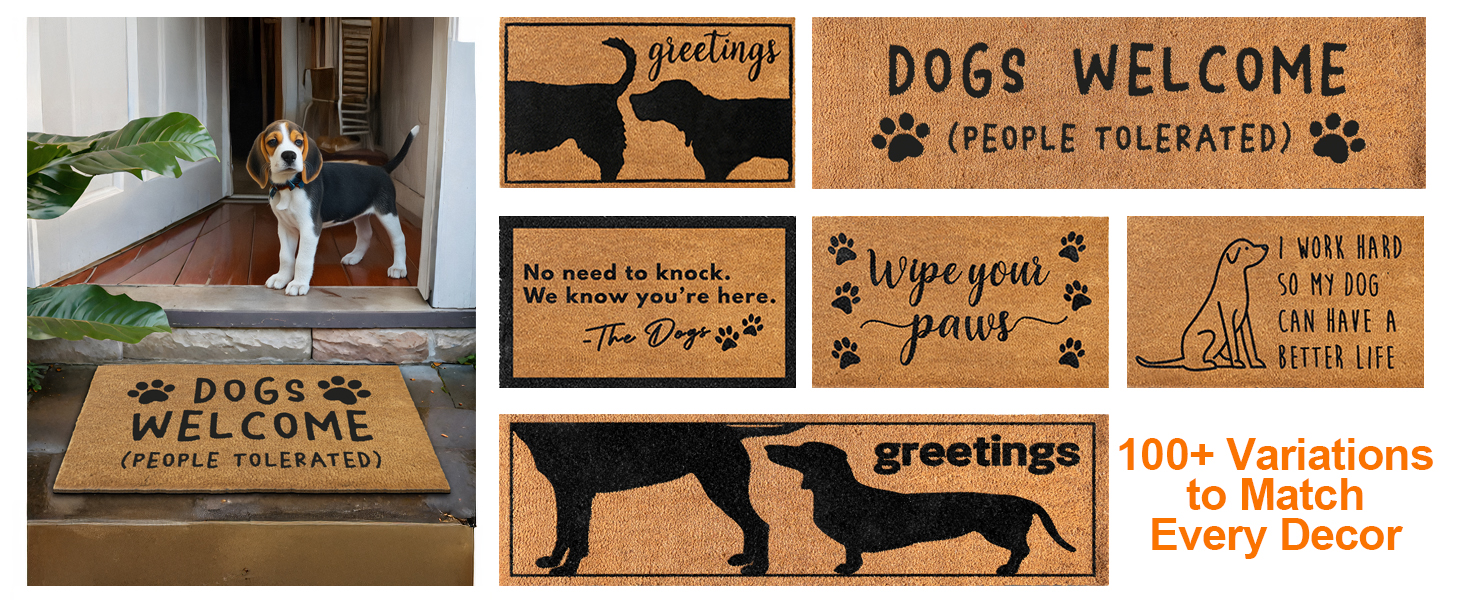 Dog Door Mats Outdoor Coir Welcome Mats A+
