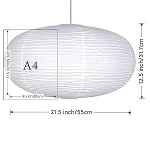 Large Oblate Paper lampshade,ceiling lampshade