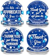 48Pcs Blue Silver We Appreciate You Paper Plates Thank You Party Supplies Appreciation Tableware ...