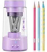 JARLINK Electric Pencil Sharpener, Fully Automatic Rechargeable Pencil Sharpener for 6-12mm Penci...