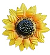 GIFTME 5 Metal Sunflower Decor,Flower Wall Decor for Bathroom,Kitchen,Sunroom,Garden,Patio Decor(...