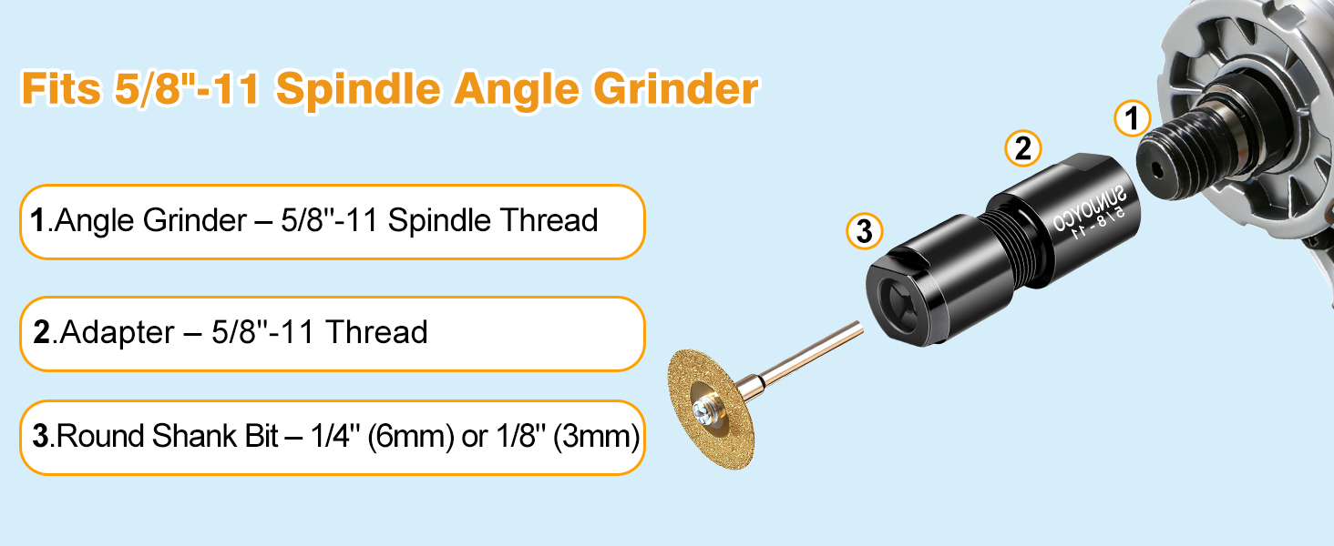 Angle Grinder to Die Grinder Adapter