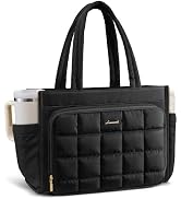 LOVEVOOK Teacher Tote Bag for Women Work Laptop Purse With Large Cup Holder | Large Puffer Nurse ...