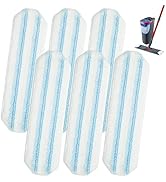 Mop Pads for OCedar H2prO Flat Mop System, 6 Pack Mop Heads Replacements for Ocedar H2prO Flat Mo...