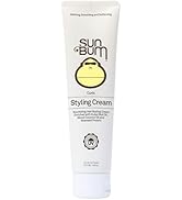 Sun Bum Curls and Waves Styling Cream - Lightweight Formula for Wavy and Curly Hair - Nourishing ...