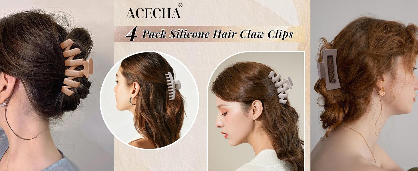 silicone hair clips for women