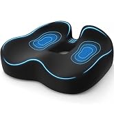 TushGuard Ergonomic Seat Cushion with Coccyx Cutout - 4-Zone Structure Office Chair Cushions for ...