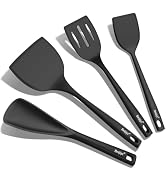 Beijiyi Silicone Spatula Set of 4, 600°F Heat Resistant, BPA Free Kitchen Spatula and Spoons for ...