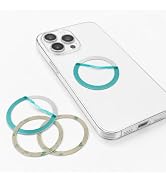 MagSafe Metal Ring Sticker, 4 Pack Universal Magnetic Ring Adapter for MagSafe Wireless Charger, ...