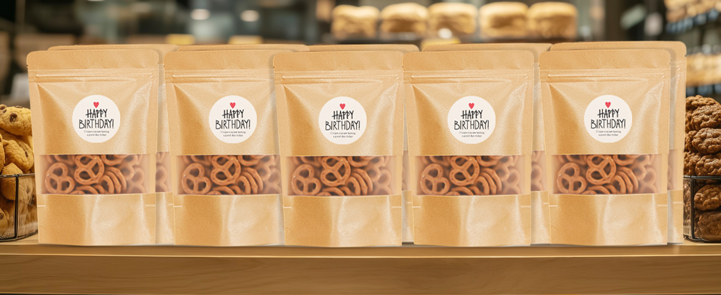 Kraft Stand Up Pouches with Matte Windonw