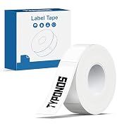TYPONOS P21 Label Maker Tape Black on White 14x40mm (0.55"x1.57"), Adapted NELKO P21 Label Printe...