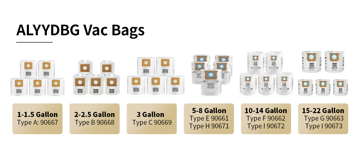 6 gallon shop vac bags