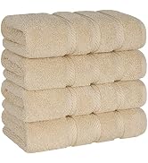 American Soft Linen Hand Towels, Hand Towel Set of 4, 100% Turkish Cotton Hand Towels for Bathroo...