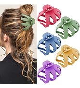 ATODEN Hair Clips Extra Large Claw Clips for Thick Hair 5Pcs Large Hair Clips 3.15'' Big Octopus ...