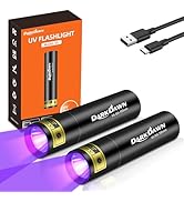DARKDAWN UV 395nm Black Lights, Mini USB-C Rechargeable Flashlights LED Woods Lamp, Mini Powerful...