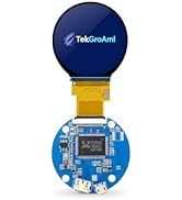 TekGroAml 2.1 Inch Round LCD Screen, 480x480 400 nits IPS Circle Display with mini H/D Driver Boa...