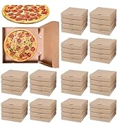 RHBLME 30 Pack Kraft Pizza Boxes Bulk, 7.3" x 7.3" x 1.6" Small Pizza Boxes Corrugated Cardboard ...