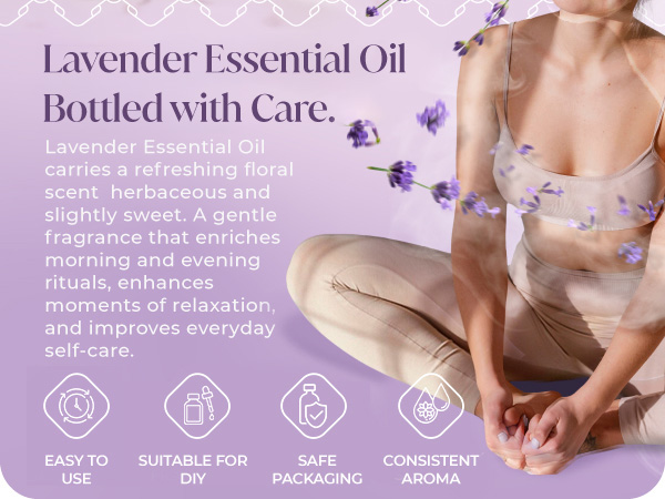 SIVA Lavender Essential Oil is steam distilled and has a gentle floral aroma