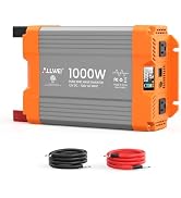 ALLWEI Pure Sine Wave Inverter - 1000 Watt Inverter 12V DC to 120V AC Converter for Home, RV, Tru...
