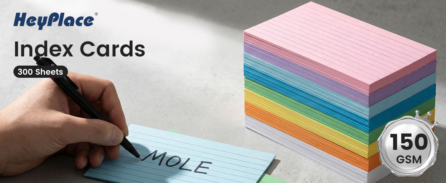 Colored Index Cards