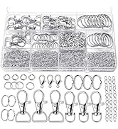 Teenitor 524PCS Keychain Making Kit, Key Chain Clips, Key Chain Rings, Lanyard Hooks Lobster Claw...
