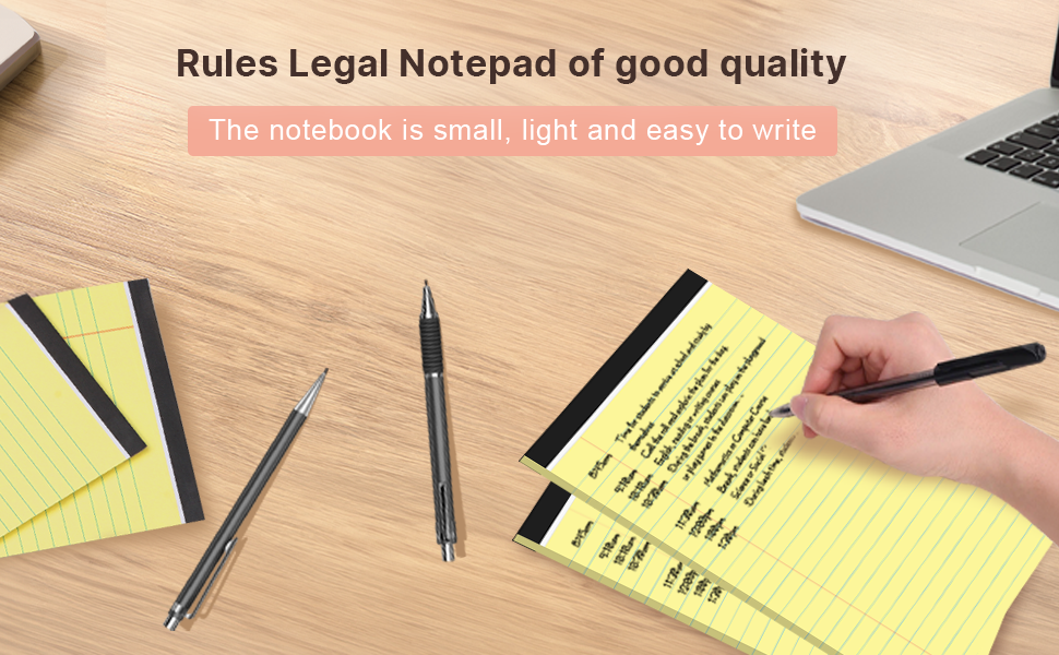 Utron 6 PCS Small Legal Pads 5x8, Narrow Ruled Small Note Pads 5x8
