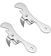 2Pcs Silver One Size Stainless Steel Can Opener Manual Can Opener Multifunctional Kitchen Accesso...