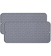To encounter Silicone Dish Drying Mat -Small 17.5" x 8" - Set of 2 Flexible Stemware Drying Mat, ...