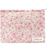 Sunwel Fashion Cute Makeup Bag for Women Girls, Floral Coquette Aesthetic Cosmetic Bags