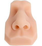 Soft Silicone Nose Model for Piercing Practice, Flexible Rubber Imitation Nose for Practicing Sut...