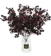 Hananona 10 Pcs Babys Breath Artificial Flowers Black Fake Silk Flowers for Halloween Home Decor ...